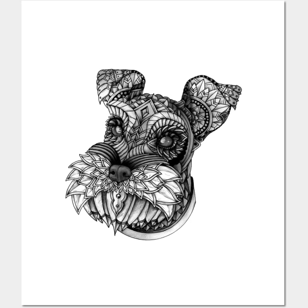 Ornate Schnauzer Wall Art by Psydrian